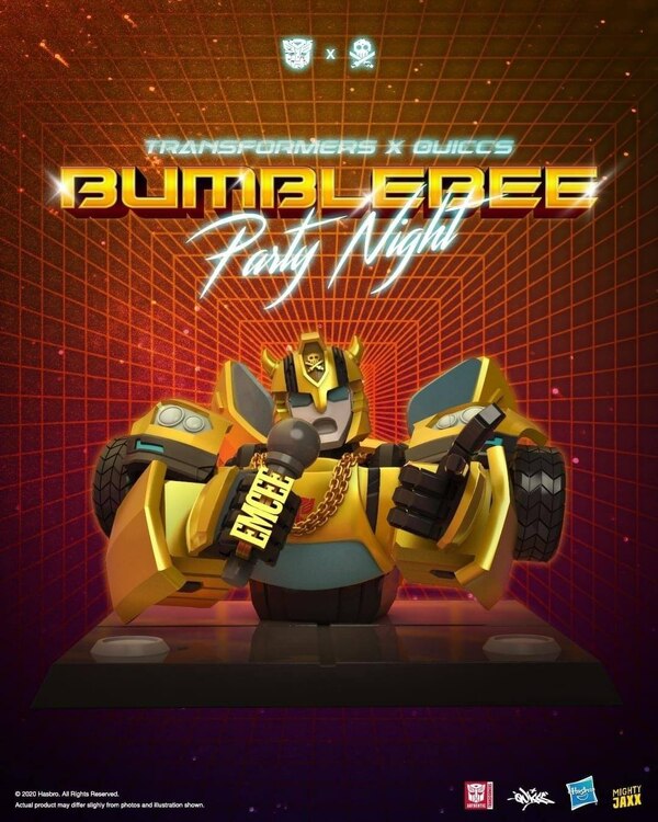 Mighty Jaxx Transformers X Quiccs Bumblebee Party Night Statue (1 of 1)